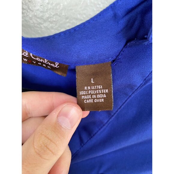 Speed Control New York Womens Royal Blue Tunic Dress W/Front Zipper Pocket L - Picture 5 of 8